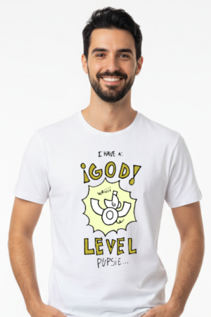 Camiseta "God Level Pupsie" - Manga Corta - Pupsies!