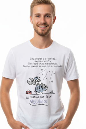 Camiseta "La Hermosa Vida de un Mecánico" - Manga Corta - Pupsies!