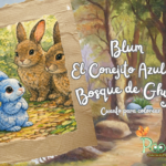 Blum, El Conejito Azul del Bosque de Ghyda - Libro para Colorear - Pookie