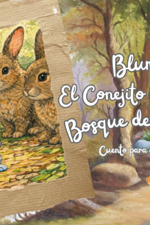 Blum, El Conejito Azul del Bosque de Ghyda - Libro para Colorear - Pookie